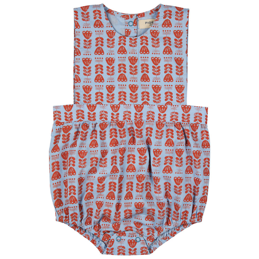 Pigeon Organics Bib Romper (Aop), Modern Floral