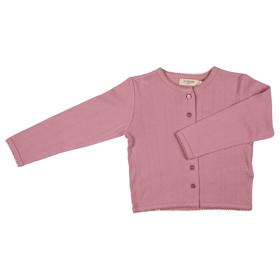 Pigeon Organics Pointelle Cardigan, Pink