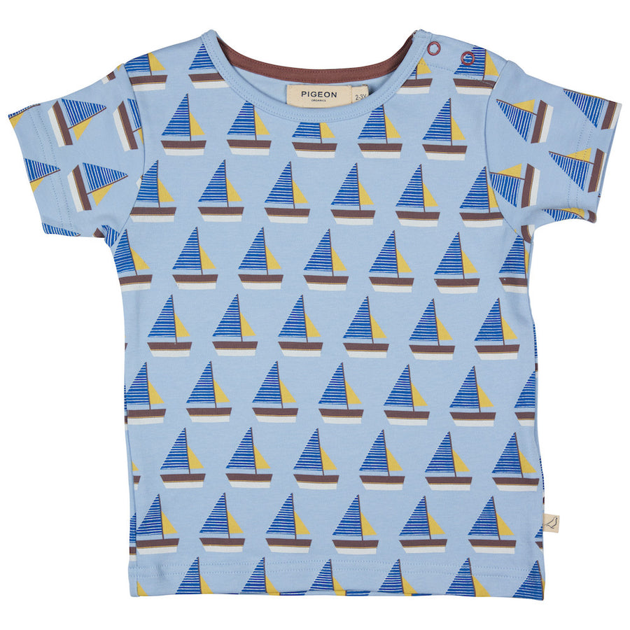 Pigeon Organics Short Sleeve T-Shirt (Aop), Boats