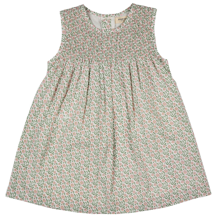 Pigeon Organics Sleeveless Smock Dress, Ditsy - Pink