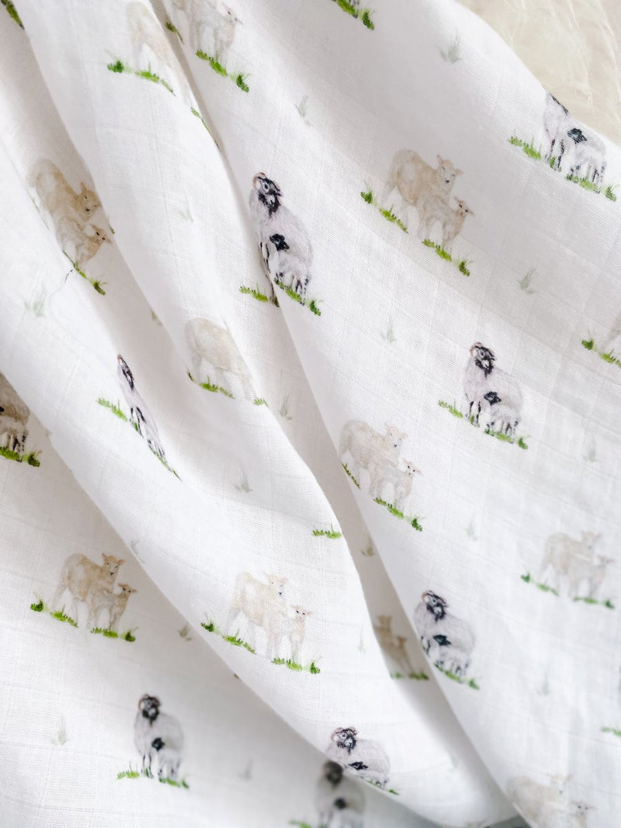 Little Stamford Co Muslin Blanket British Sheep