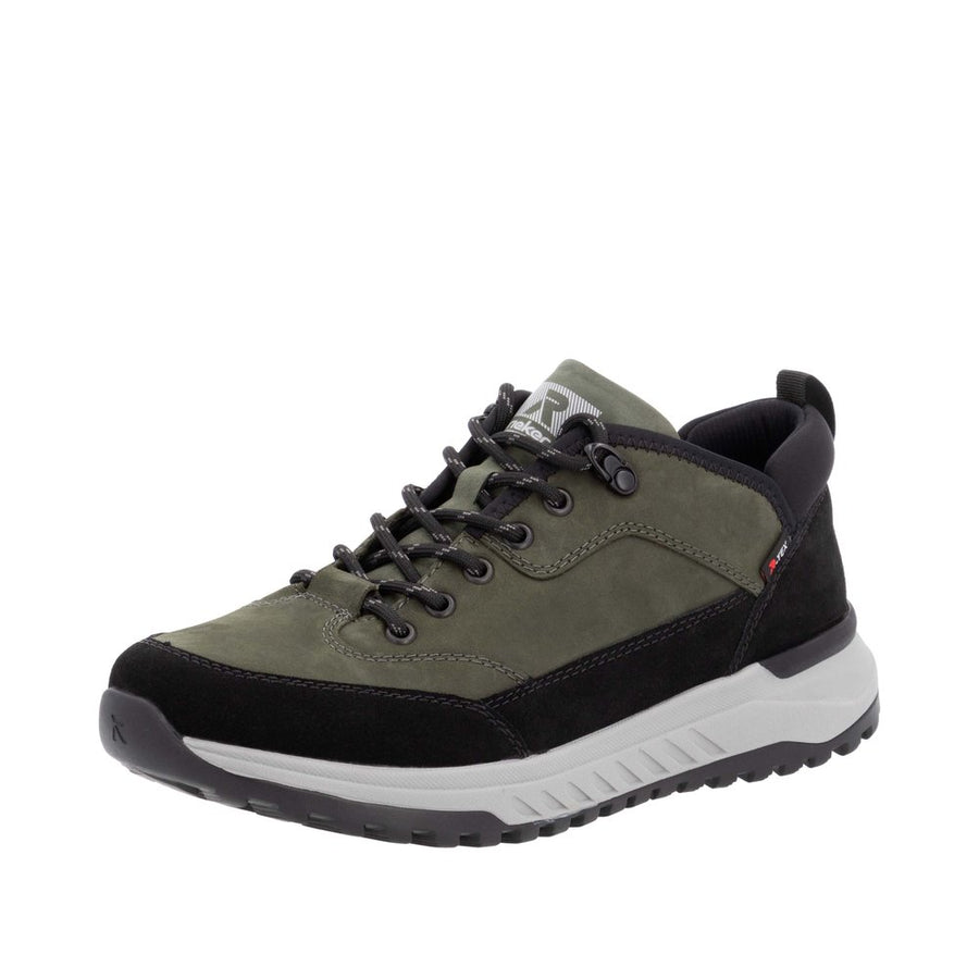 Rieker Sport U0102-54 Black Khaki Lace Up Shoes