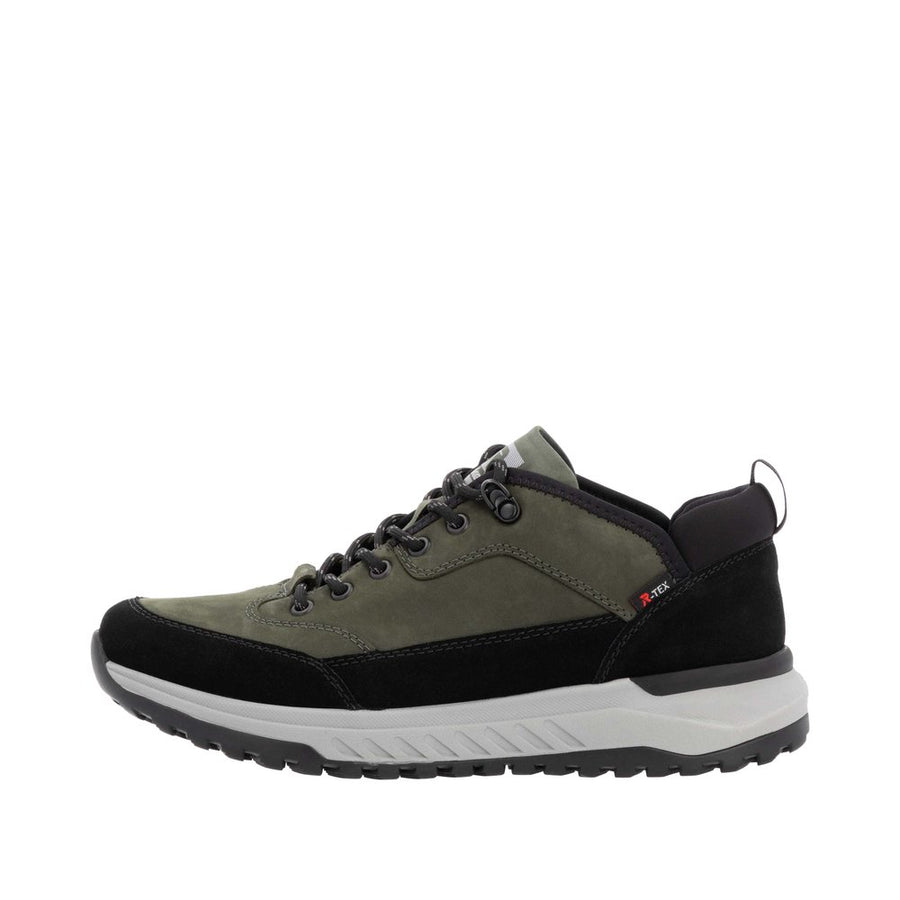 Rieker Sport U0102-54 Black Khaki Lace Up Shoes