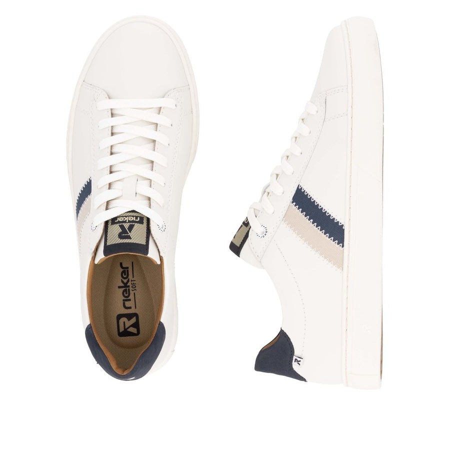 Rieker Sport U0705-80 White Leather Trainers