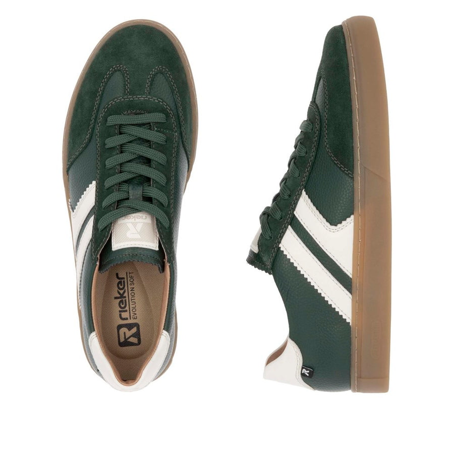 Rieker Sport U0707-54 Green Lace Up Shoes