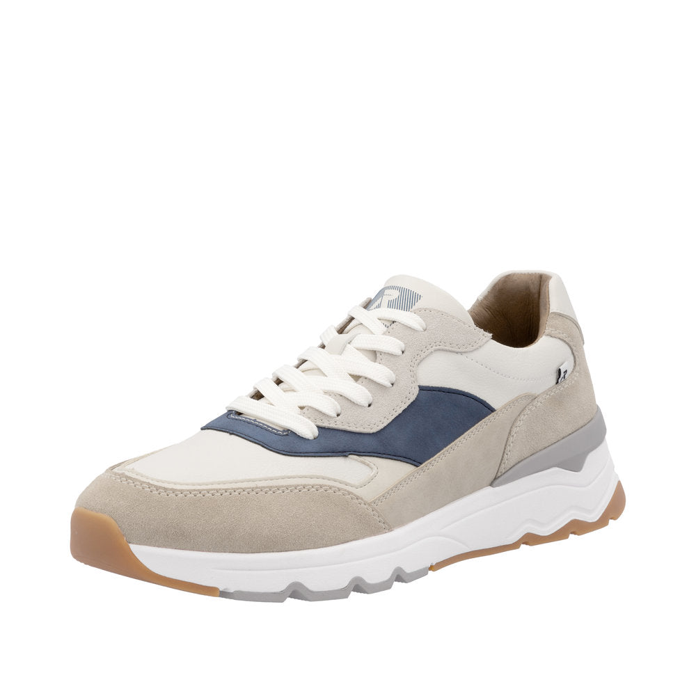 Rieker Sport U0906-81 Beige Combination Suede Leather Trainers