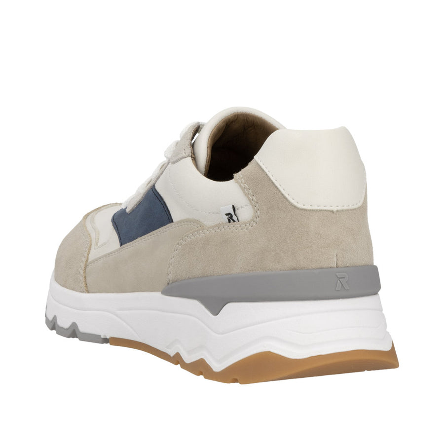 Rieker Sport U0906-81 Beige Combination Suede Leather Trainers