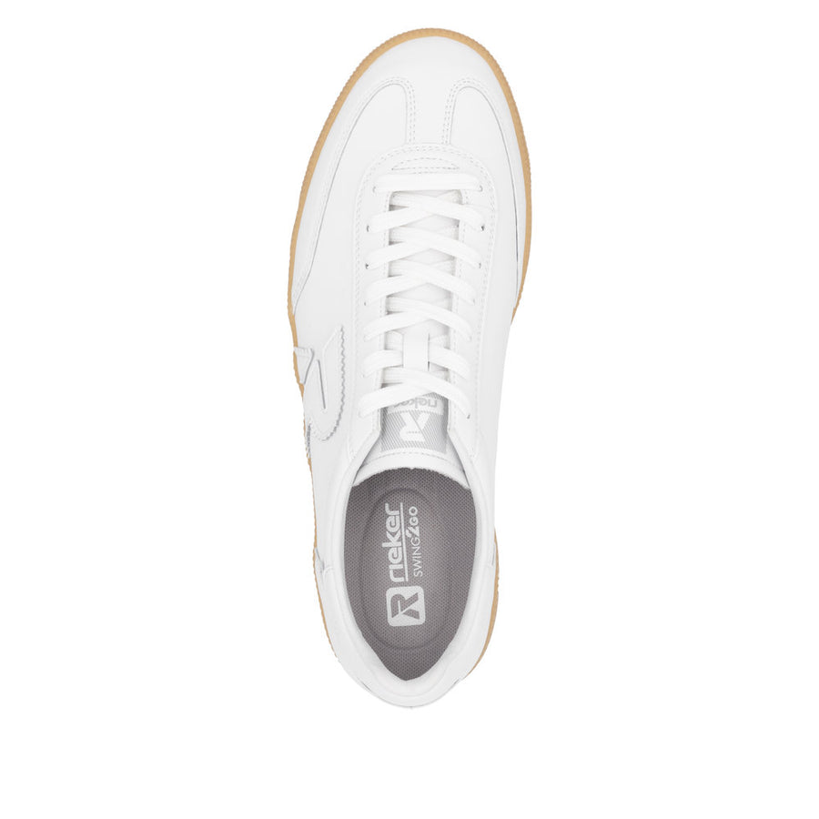 Rieker Sport U2200-80 White Swing2Go Leather Trainers