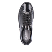 Rieker Sport W0501-00 Black Patent Lace Up Shoes