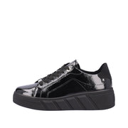 Rieker Sport W0501-00 Black Patent Lace Up Shoes