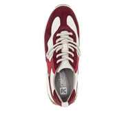 Rieker Sport W0900-35 White Red Multi Lace Up Shoes