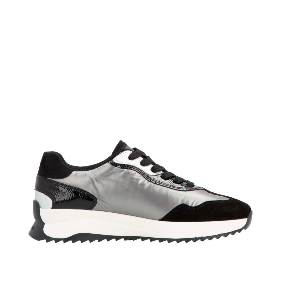 Rieker Sport W1306-42 Black Silver Lace Up Shoes