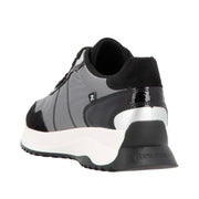 Rieker Sport W1306-42 Black Silver Lace Up Shoes