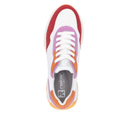 Rieker Sport W1308-80 White Combination Leather Trainers