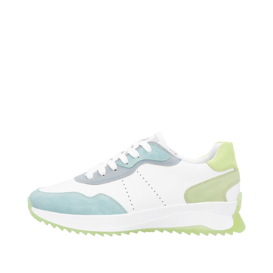 Rieker Sport W1308-81 White Combination Leather Trainers