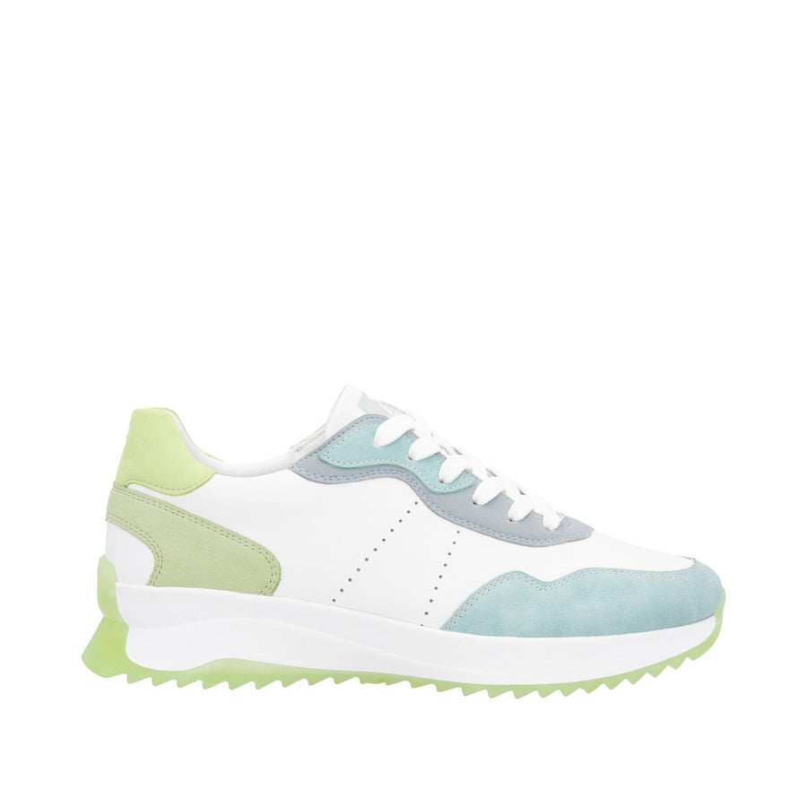 Rieker Sport W1308-81 White Combination Leather Trainers