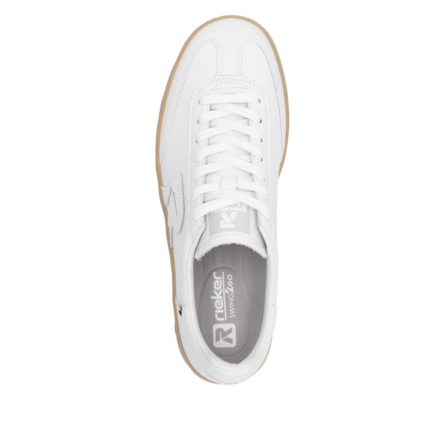 Rieker Sport W2200-80 White Swing2Go Leather Trainers