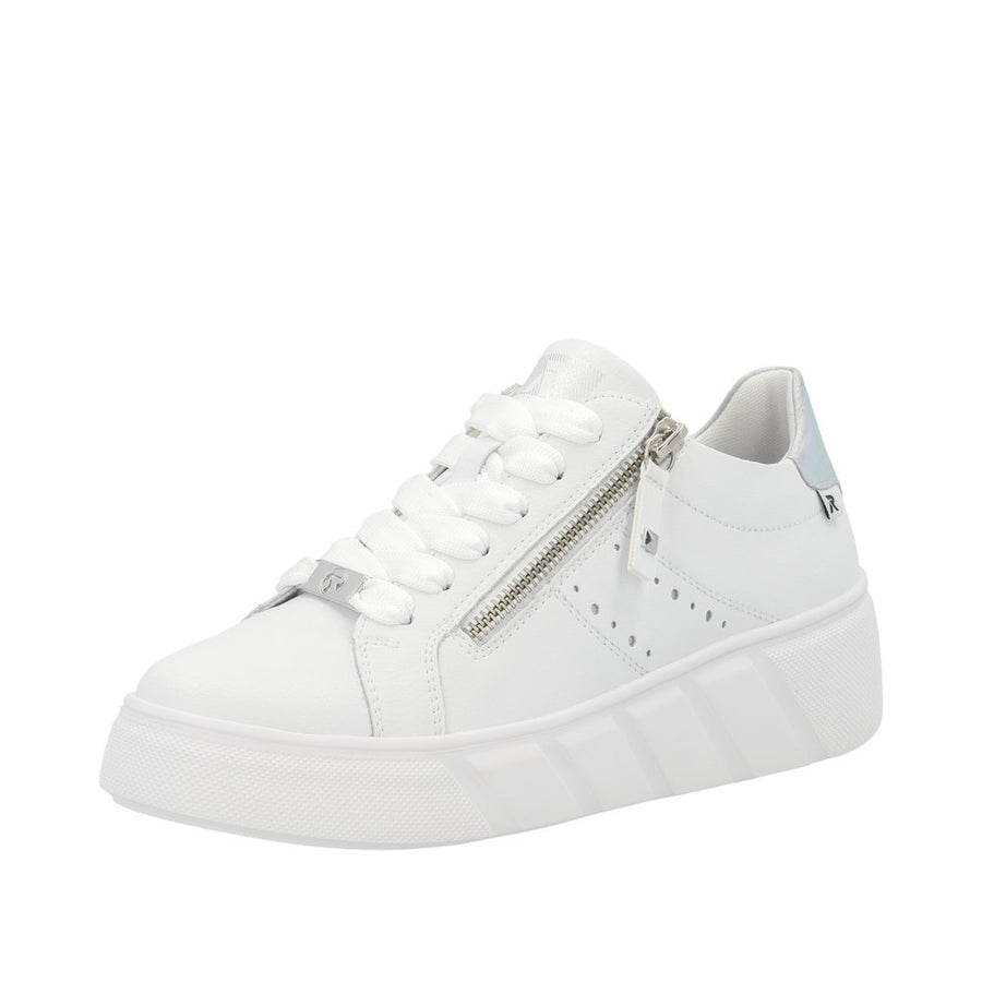 Rieker Sport W2605-80 White Leather Trainers