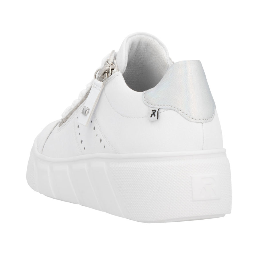 Rieker Sport W2605-80 White Leather Trainers