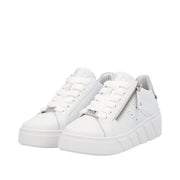 Rieker Sport W2605-80 White Leather Trainers