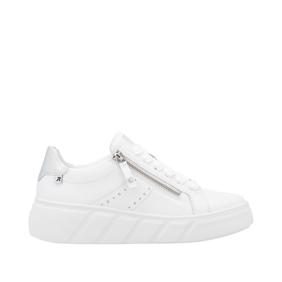 Rieker Sport W2605-80 White Leather Trainers