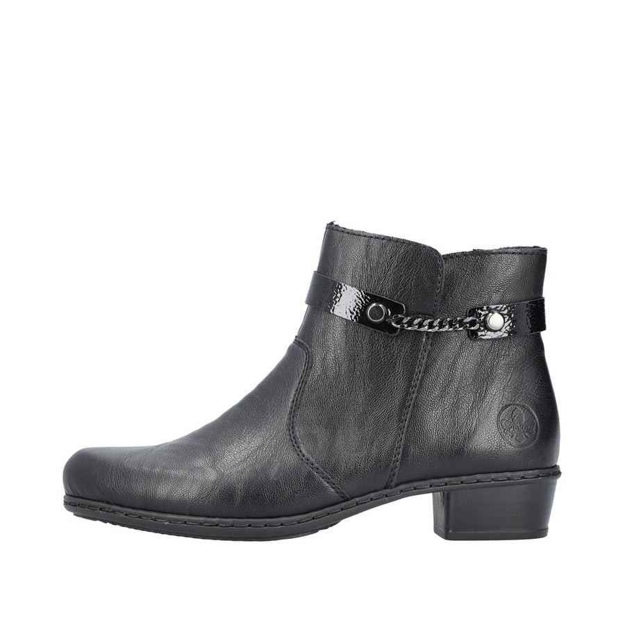 Rieker Y0783-00 Black Ankle Boots