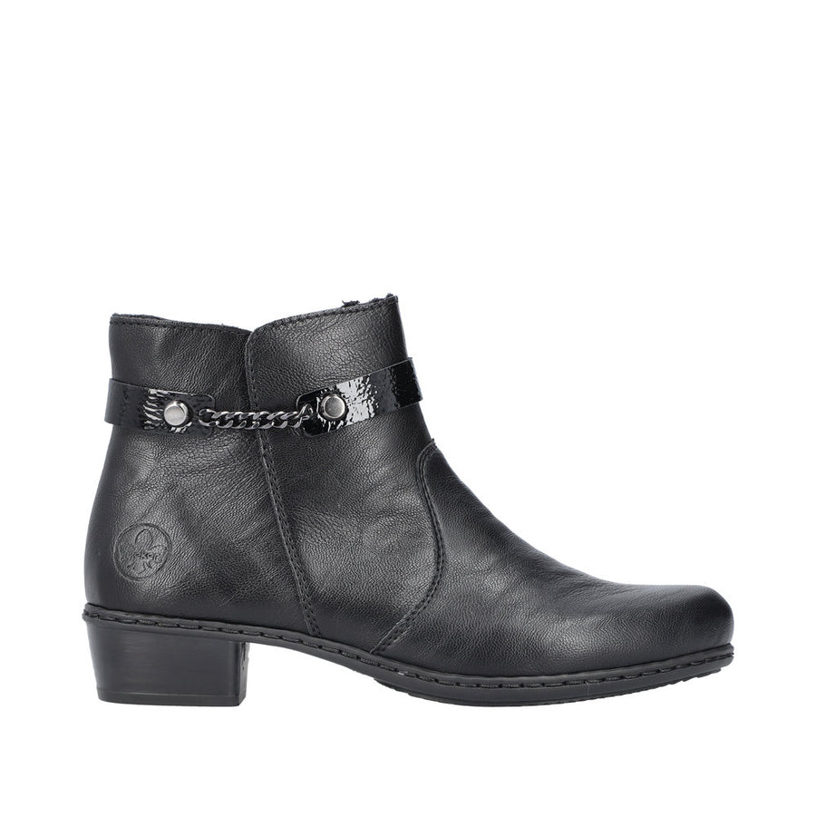 Rieker Y0783-00 Black Ankle Boots