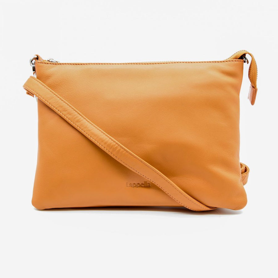 Lapella Yasmin Crossbody/ Clutch Bag Camel Leather