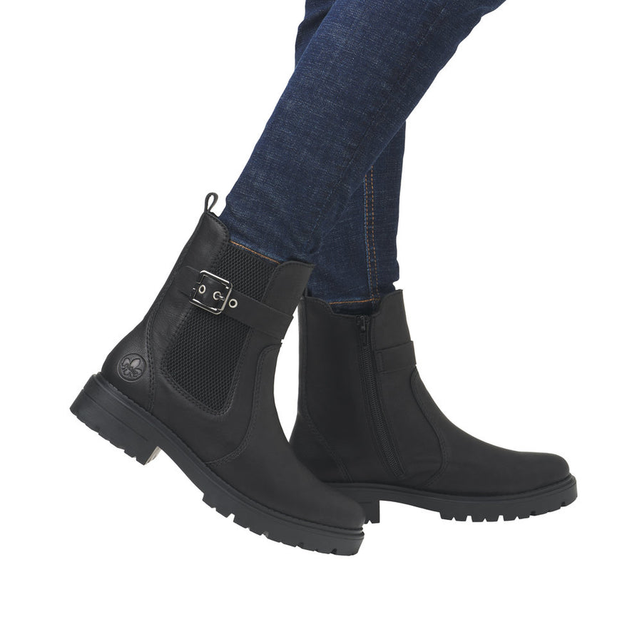 Rieker Z2856-00 Schwarz/Schwarz Boots