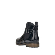 Rieker Z4965-90 Croc Black Brown Ankle Boots