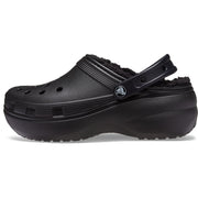 Crocs Black Classic Platform Lined Clog