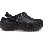 Crocs Black Classic Platform Lined Clog