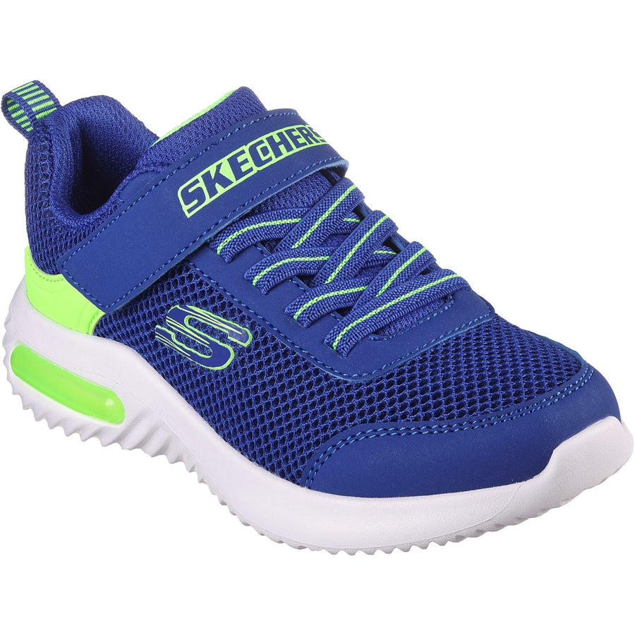 Skechers Bounder-Tech Blue/Lime Trainers