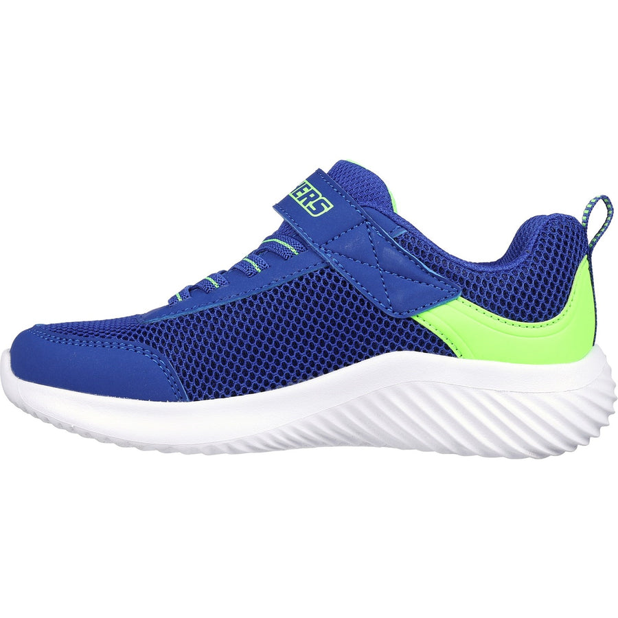 Skechers Bounder-Tech Blue/Lime Trainers