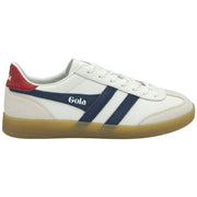 Gola Viper Leather White/Moonlight/Deep Red/Gum Mens Trainers