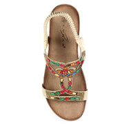 Lunar Mariella Beige Beaded Sandals