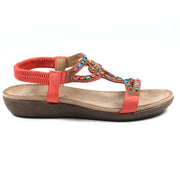 Lunar Mariella Orange Beaded Sandals