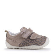 StartRite Little Smile Taupe Patent/Leopard Nubuck Shoes 0823_24