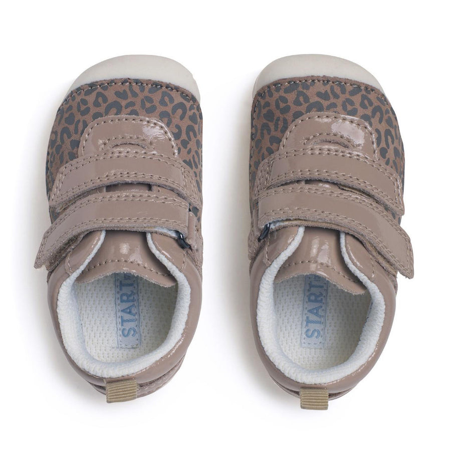 StartRite Little Smile Taupe Patent/Leopard Nubuck Shoes 0823_24